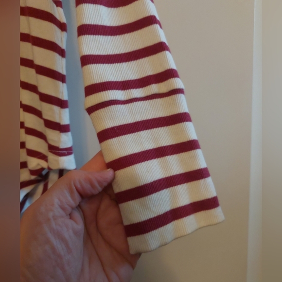 Harley-Davidson Women's Genuine Striped Long Sleeve Tee YD Stripe- Tibetan Red - Picture 7 of 9